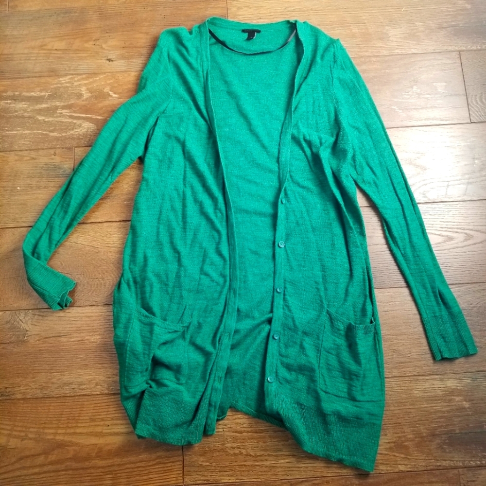 Torrid Green Boyfriend Cardigan, Size 1